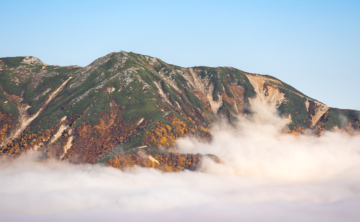 秋の登山道 紅葉