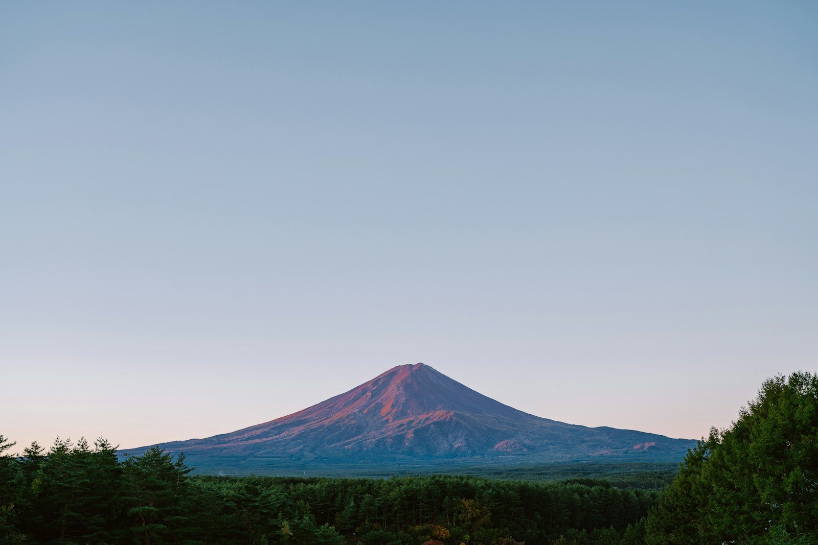 富士山の山頂からの眺め