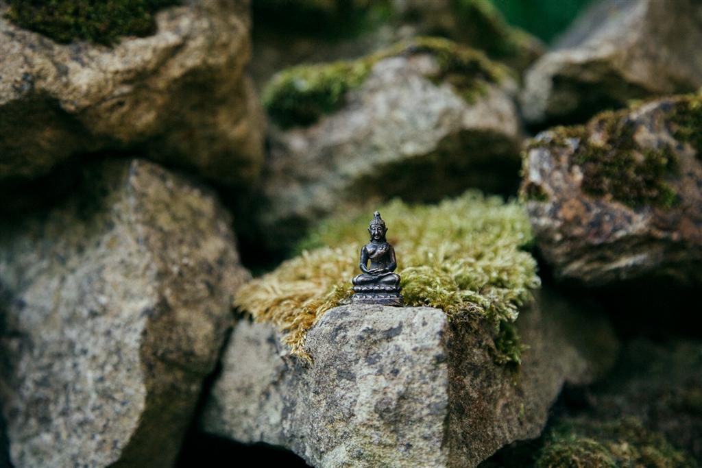 石段の先に座す大きな石仏
