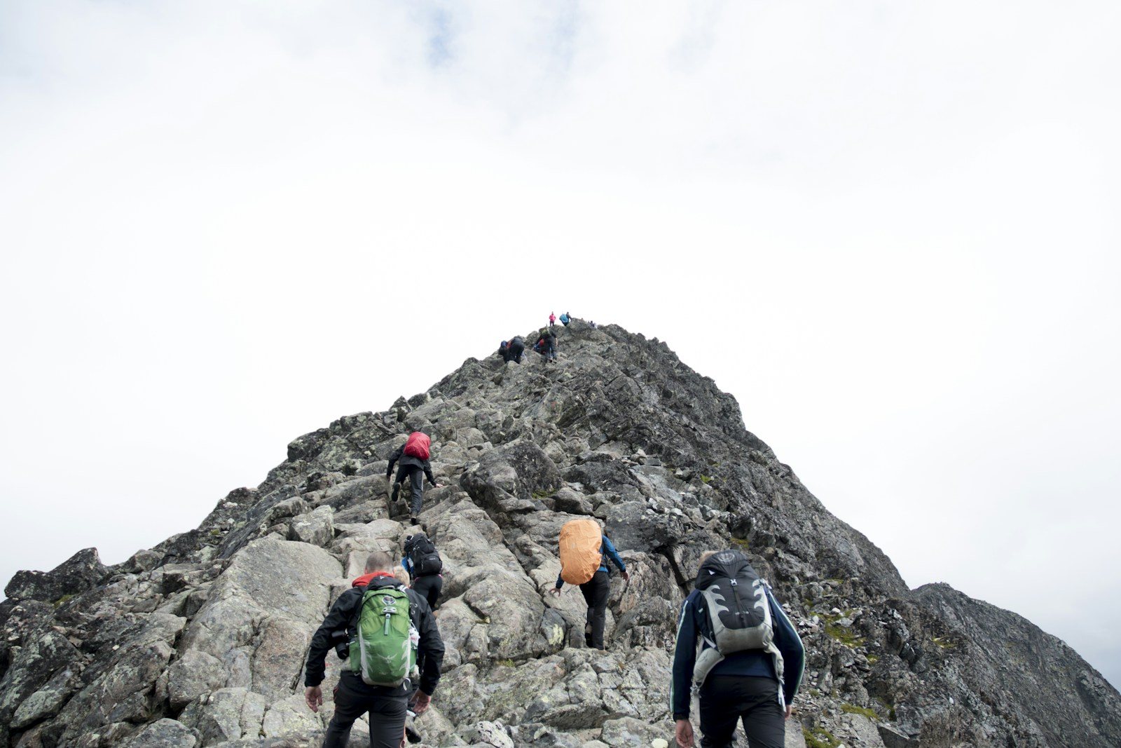 山頂に立つ登山者
